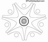 Independence Indian India Coloring Color Unity Book Map Theholidayspot sketch template