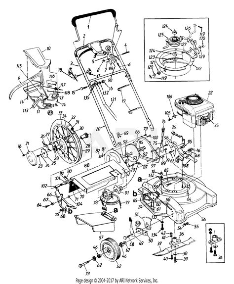 mtd  p   propelled mower gas  parts diagram  complete assembly