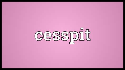 cesspit meaning youtube