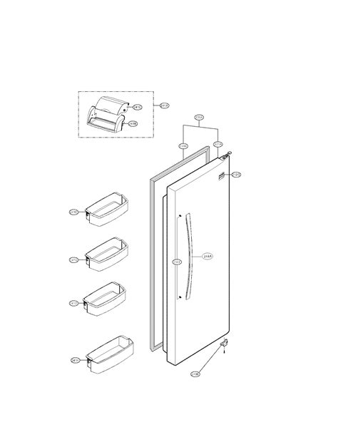 refrigerator door parts diagram parts list  model  kenmore elite parts