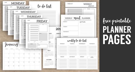 Monthly Planner Template {printable Planner Pages} Paper