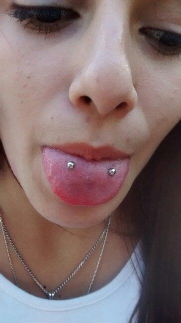 horizontal piercing tongue mis trabajos de piercing my
