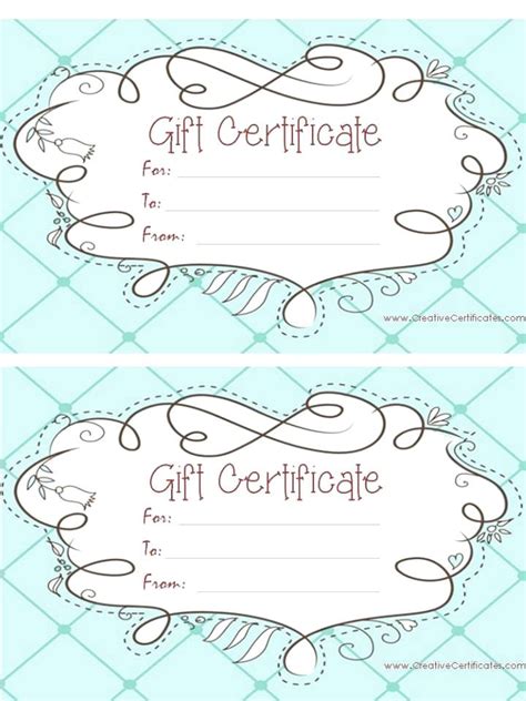 printable manicure gift certificate template choose