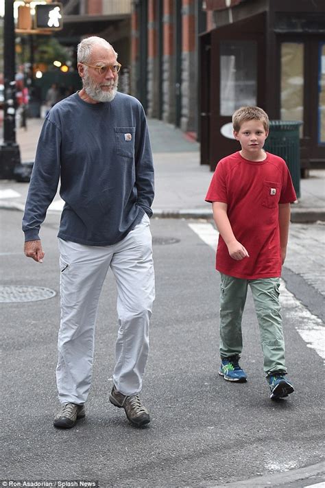 David Letterman Sports A Santa Beard On Walk With His Son Harry In New