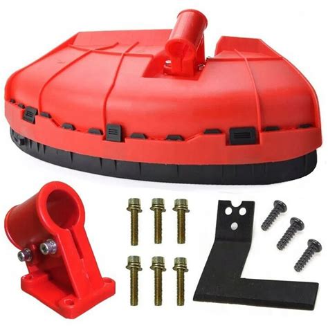 universal plastic brush cutter guard garden tools red easy install protection baffle grass