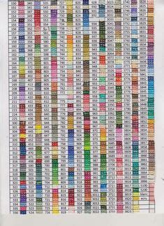 dmc color chart   number cross stitch floss dmc embroidery