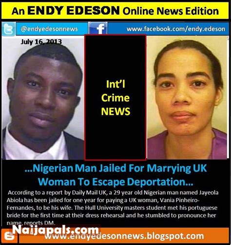 myafricans nigerian man jailed for marrying uk woman to