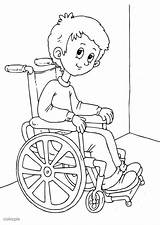 Coloring Wheelchair Pages sketch template
