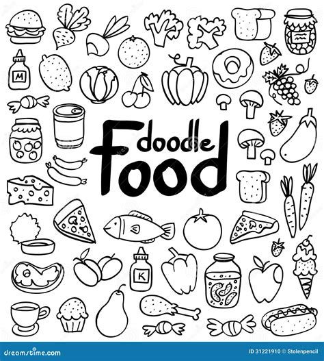 food doodle stock photo image