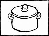 Pot Pages Coloring Cooking Drawing Pots Saucepan Colouring Pans Clipartmag Getdrawings sketch template