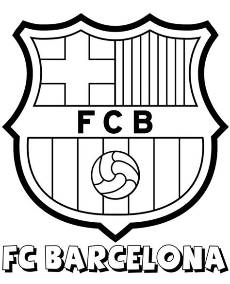 fc barcelona logo coloring page