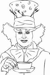 Mad Wonderland Alice Pages Hatter Coloring Printable Getcolorings sketch template