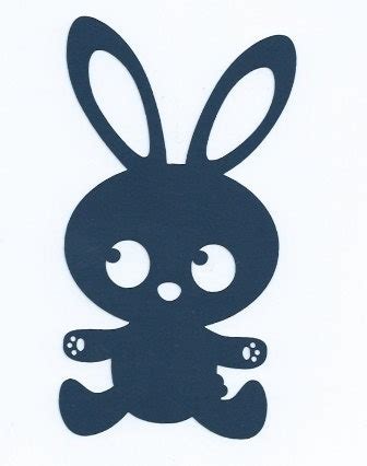 cute bunny silhouette  hilemanhouse  etsy