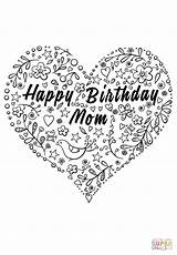 Birthday Mom Happy Coloring Pages Printable Cards Son Para Da Card Color Mother Drawings Print Feliz Colorir Drawing Aniversário Absolutely sketch template