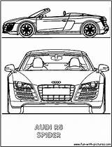 Audi R8 Coloring Pages Template Spider sketch template