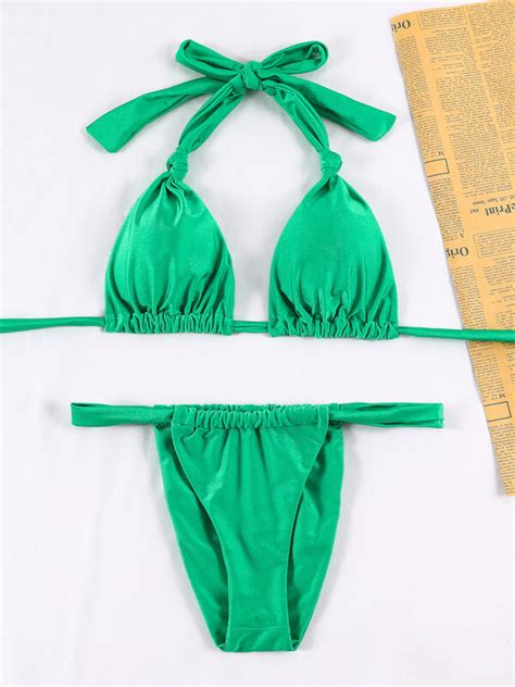 miyouj green color bikinis pleasted swimsuit women 2022 swimwear sexy