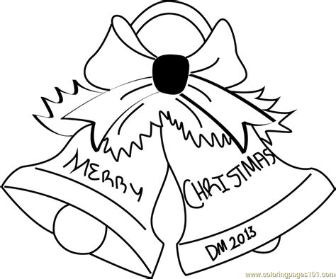 merry christmas bell coloring page  kids  christmas bells