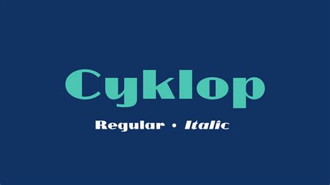 cyklop font fontesk