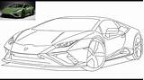 Lamborghini Huracan Rwd Spyder sketch template