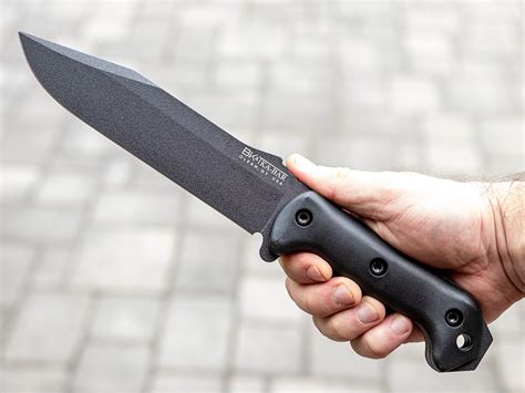 ka bar bk becker fixed combat utility knife   carbon steel blade zytel handles nylon