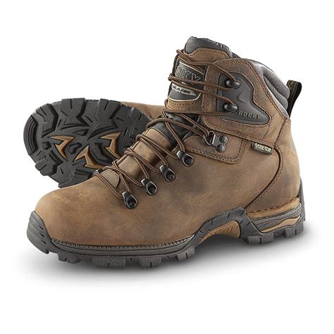 mens rocky gore tex trailblazer hiking boots dark brown