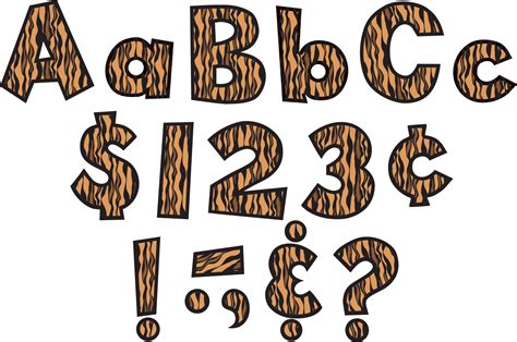 tiger  fun font letters tcr teacher created resources