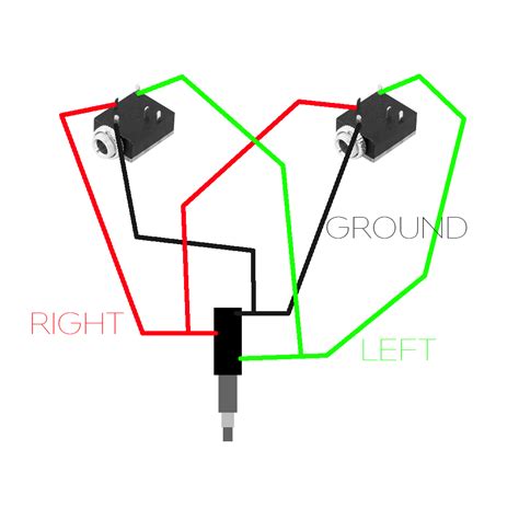 headphone jack wiring color diagram