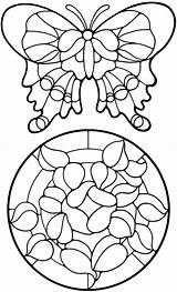 Coloring Pages Stained Glass Suncatcher Patterns Doverpublications Pattern Book Publications Dover Template Victorian Welcome sketch template