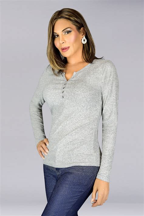 exceptionally soft henley made to fit the transwoman en femme