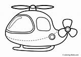 Coloring Pages Transport Water Kids Printable Helicopter Transportation Printables Print sketch template