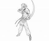 Chipp Zanuff Character Coloring sketch template