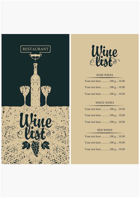 menu design  successful examples   wine card waitronmenu blog