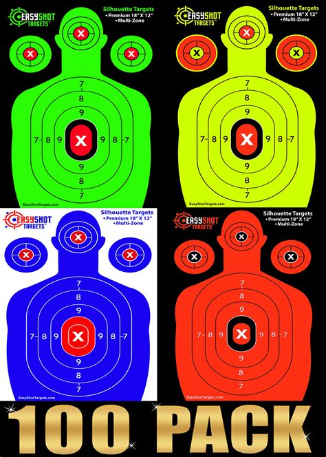 easyshot shooting targets    targets highly visible neon