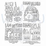 Coloring Identity Color Pages Christ Print Am sketch template