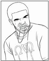 Coloring Drake Pages Rapper American African Easy Drawing Famous Printable Chains Print Color Hop Hip People Getcolorings Template Rake Getdrawings sketch template