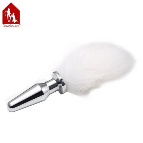 Davidsource Silver Taper Butt Plug With Bunny Tail L Size 103mm Long