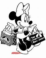 Minnie Mouse Coloring Shopping Pages Bags Disneyclips Misc Activities Carrying sketch template