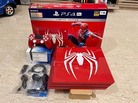 ps pro spider man limited edition tb video gaming video game consoles playstation  carousell