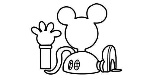 Cómo Dibujar Y Colorear Casa De Mickey Mouse Dibujos