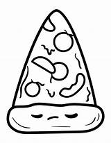 Pizza Coloring sketch template