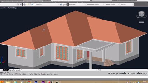 autocad  house part sloped roof autocad sloped roof  roof youtube