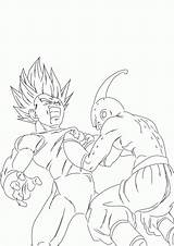 Buu Vegeta Vs Majin Coloring Kid Pages Goku Colouring Deviantart Absorb Comments Library Clipart Search Line sketch template