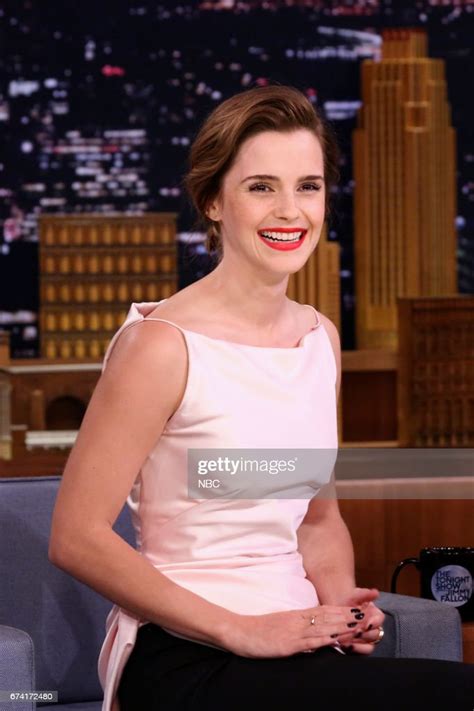 Actress Emma Watson During An Interview With Host Jimmy Fallon On