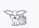 Kurama Coloring Nine Chibi Tails Tailed Lineart Therapy sketch template