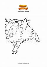 Pokemon Skiddo Calyrex Supercolored sketch template