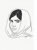 Malala sketch template
