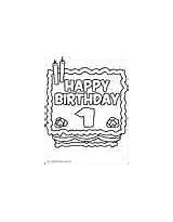 Coloring Pages Kids Birthday Year Cake Birthdays sketch template