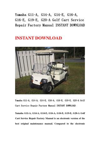 yamaha  golf cart repair manual thegreenenergy