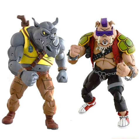 neca teenage mutant ninja turtles bebop rocksteady  run  pack collecticon toys