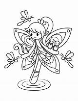 Coloring Woodland Fairy Animals Pages sketch template